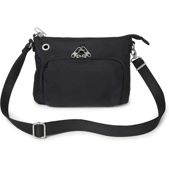 Baggallini Securtex Crossbody Bag Womens Black Anti-Theft RFID Travel Nylon - Picture 4 of 15